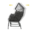 thumbnail image 5 of Ergonomic Outdoor Wicker Glider Chair with Cushion – Durable Dark Gray Rattan for Patio Relaxation & Easy Cleaning, 5 of 9