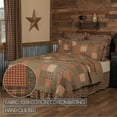thumbnail image 3 of VHC Brands Crosswoods Patchwork Cotton Primitive Bedding Pre-Washed King Quilt, Dark Olive Green, 3 of 4