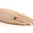 thumbnail image 3 of Gem Stone King 0.92 Ct Round Black Onyx 18K Rose Gold Plated Silver Ring (Size 6), 3 of 4