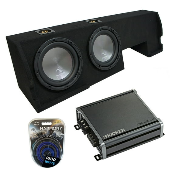 2001-2003 Ford F-150 Super Crew Truck Harmony A102 Dual 10" Sub Box & CXA800.1