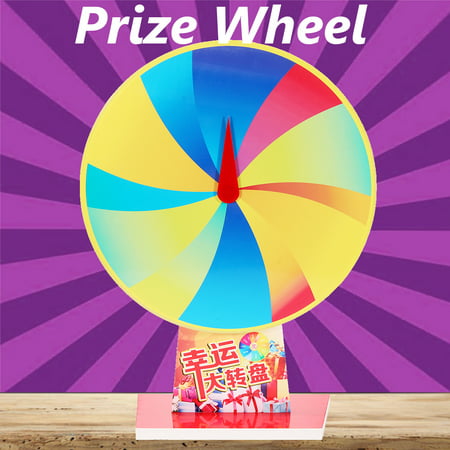 16'' Round Tabletop Color Prize Wheel 12 Clicker Slots Editable Fortune Design Carnival Spin (Best Clicker Games Android)