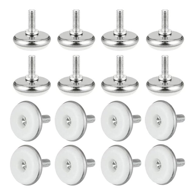 Niveleur de Pied de Meuble Réglable, Solution Inégale Efficace pour Chaises, Tables, Lits, Armoires, Design Antidérapant Assure la Stabilité dans les Environnements de Bureau à Domicile, Base Ronde en Plastique (30 Pcs)