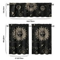 thumbnail image 2 of Gothic Night Sky Kitchen Curtains 3-PC Set - Moon & Star Valance + Cosmic Tier Panels, Dark Aesthetic Rod Pocket Window Treatments (Machine Washable), 2 of 4