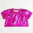 thumbnail image 5 of SROBPTY Teens Boys Girls T Shirt Solid Short Sleeve Crew Neck Shiny Performance Top for 2-15 Years, 5 of 5