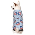 thumbnail image 1 of Fotbe Donut with the USA Fag Sudadera con Estampado para Perros Pequeños – Suéter con Capucha para Mascotas, Tela Suave de Forro Polar con Bolsillo-X-Small, 1 of 7