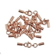 thumbnail image 2 of 12pcs Round Spring Clasp Tube Bell Ends Jewelry DIY 4mm - Rose Gold, 2 of 6