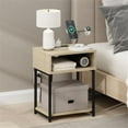 thumbnail image 5 of Pemberly Row USB and Type-C Charging Port Open Storage Side Table Bauhaus Oak, 5 of 6
