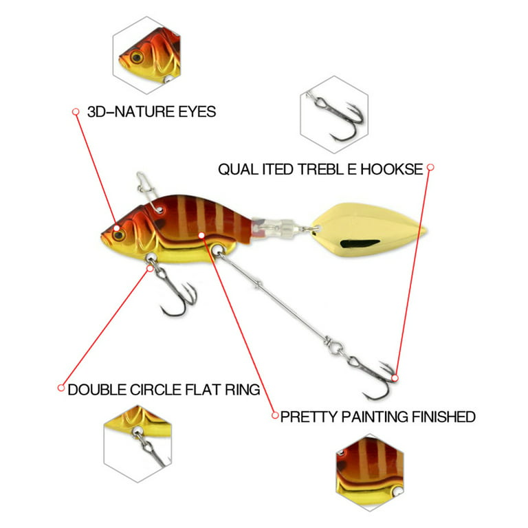 Fishing Bait Fish Lure Hook VIB Crankbaits Spinner Bass Catfish Tackle –  Shopeazy