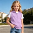 thumbnail image 2 of Kids Zip Up Vest Jacket Sleeveless Solid Color Outerwear for Boys Girls Lightweight Casual Coat School Outdoor Party Wear Toddler Children Clothing, 2 of 4