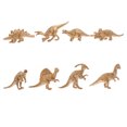 thumbnail image 1 of 8Pcs Decorative Dinosaur Models Simulation Toys Desktop Adornments (Golden), 1 of 8