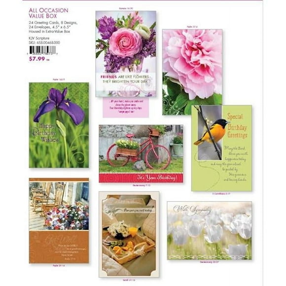 Faithfully Yours 244895 Boxed Card for Value All Occasion - Pack of 24