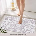 thumbnail image 3 of Spring Flower Door Mat&nbsp;Indoor Outdoor Entrance,Non Slip Small Rug for Kitchen Bathroom Entryway Rug,Vintage Farmhouse Light Purple Boho Leaf Washable Doormat Floor Mat for Office Home 16x24 Inch, 3 of 8
