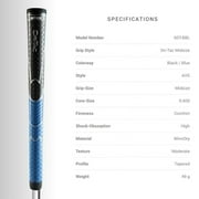 Winn DriTac Midsize Grip (+1/16), Black/Blue