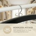 thumbnail image 4 of Unique Bargains 2Pcs Wood Tank Top Hangers For Closet Organizer Black 24 Hooks, 4 of 5