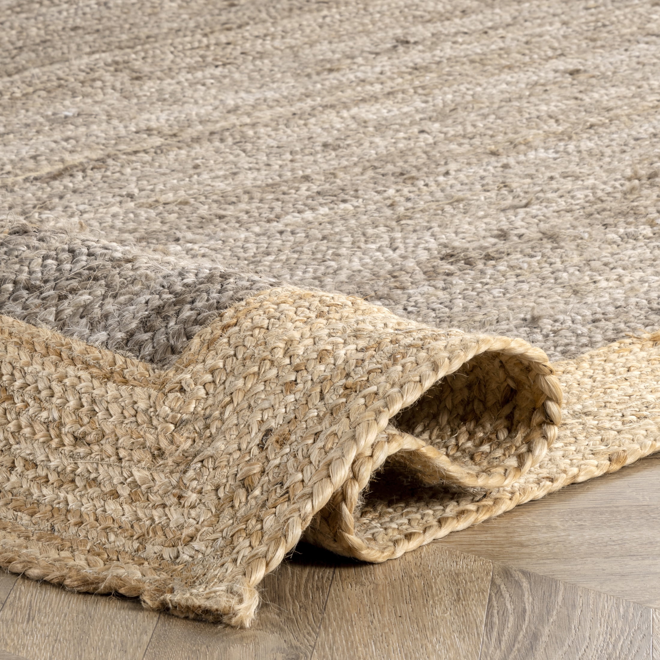 nuLOOM Eleonora Casual Jute Area Rug, 6', Round, Eleonora Grey