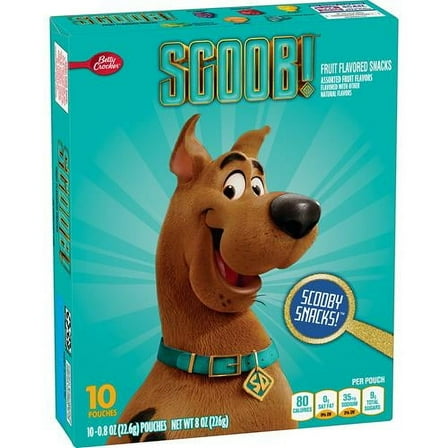 Scooby Doo Fruit Flavored Snacks, Treat Pouches, Gluten Free Snack, 10 Ct, 8 Oz - Pack of 2