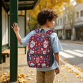 thumbnail image 6 of Skull and Flower Gothic Pattern 17" School Backpacks for Teens,Waterproof Oxford Fabric,S-Shape Padded Straps for School,Travel,Hiking,Camping, 6 of 6