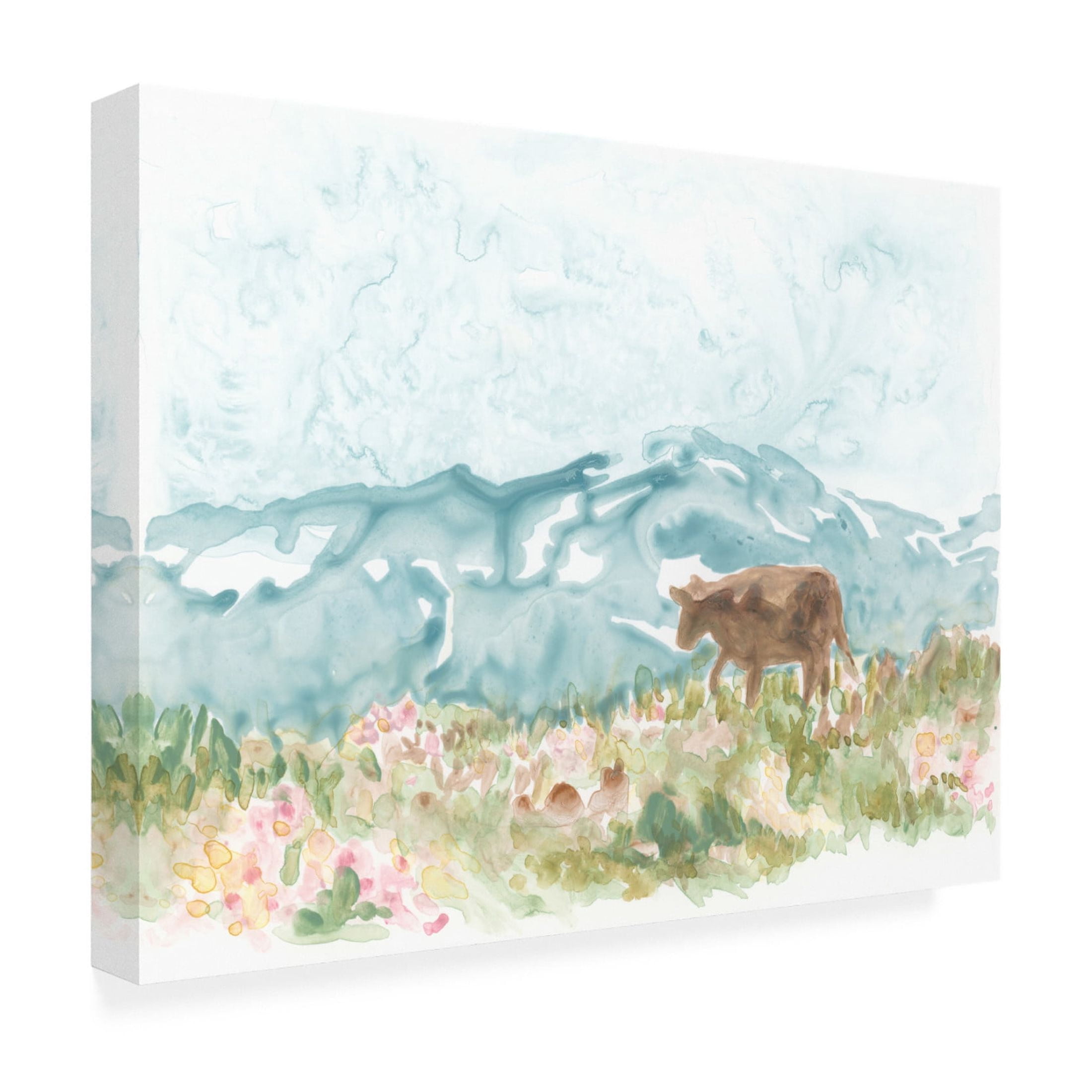 Trademark Fine Art June Erica Vess  Cow Meadow IV Canvas Wall Art
