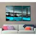 thumbnail image 2 of ArtWall Revolver Ocelot "San Fransico Bridge II" 3 Piece Gallery-Wrapped Canvas, 2 of 3