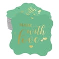 thumbnail image 1 of Inkdotpot Made With Love Wedding Bottle Tag Real Gold Foil Favor Bracket Shape Hang Tags Pack Of 50, 1 of 7