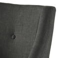 thumbnail image 4 of Weston Home Kirk Button Tufted Slope Arm Linen Dining Chair, Set of 2, Dark Gray, 4 of 5