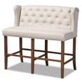thumbnail image 1 of Bowery Hill Upholstered Beige Bar Stool Bench Rectangular Button Tufted 47.64" Unassembled, 1 of 10