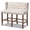 Beige, variant on Contemporary Grey Fabric Upholstered Walnut Finished Wood Button Tufted Bar Stool Bench