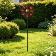 thumbnail image 4 of Molino de viento giratorio de hierro para jardín | Molinillo de viento de 8 pétalos que gira con la brisa natural | Adorno vintage de metal para patio, césped, jardín y ambiente exterior, 4 of 6