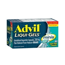 Advil Liqui-Gels Minis Pain Relievers for Headache Relief, Fever Reducer Liquid Filled Capsules, 200 Mg Ibuprofen, 80 Count