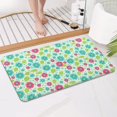 thumbnail image 4 of Pioneer Flower Floral Print Pattern Bathroom Rugs Mat, Non Slip Microfiber Bathroom Rug with Rubber Backing, Soft Mats for Bathroom Floor Tub Shower, 17"x30", 4 of 5