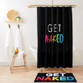 thumbnail image 2 of BOVEU Get Naked Bath Mat Rugs Non Slip Absorbent Bath Rugs, Funny Bathroom Mat Small Bath Mat for Tub and Shower, Machine Washable 17" x 24", Black, 2 of 7