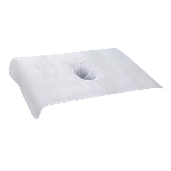 Nappe Douce de Massage pour Salon de Beauté et Spa, Drap de Lit avec Trou pour le Visage, Blanc