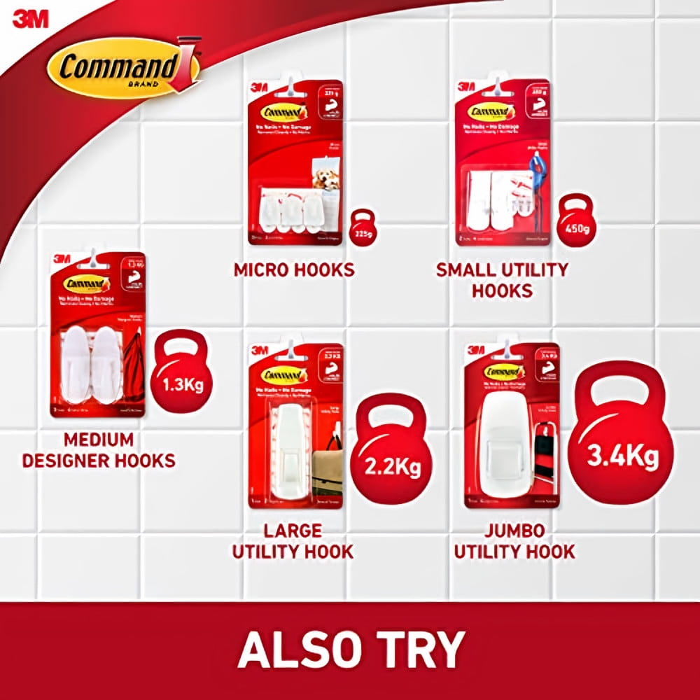 3M Command Small Designer Hooks (Pack of 5)