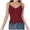 Red, variant on MIASHUI Slim Fit Ribbed V Neck Lace Trim Crop Camisole Sleeveless Tank Top For Women Green,XL