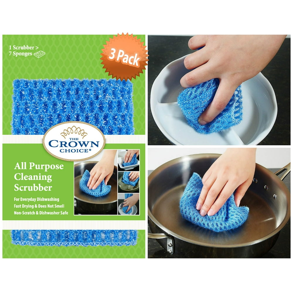 The Crown Choice All Purpose Cleaning Scrubber Dish Cloth No More
