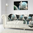 thumbnail image 3 of Designart Blue Fractal Infinite World - Abstract Throw Pillow - 12x20, 3 of 5