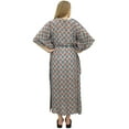 thumbnail image 5 of Bimba Moms Multicolour Drawstring Maxi Dress Kimono Sleeve Maternity Kaftan-8, 5 of 6
