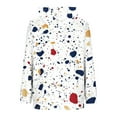thumbnail image 5 of Ounisa Women's 2025 Fall Long Sleeve Hoodie Color Polka Dots Graphic Pullover Sweatshirt Lightweight Casual Tops Blouse, 5 of 6