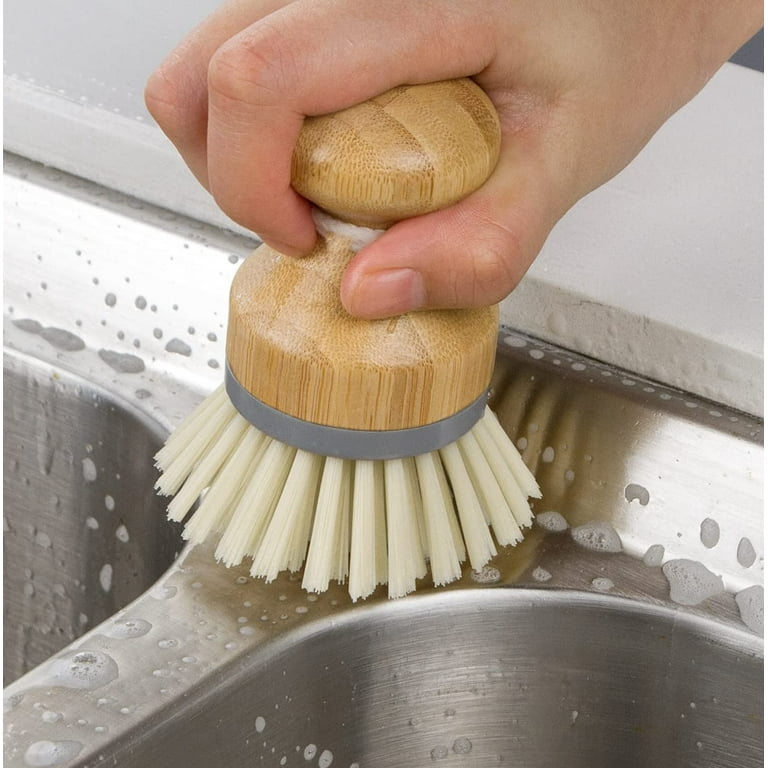 Kitchen Dish Scrub Brush With Sponge, Handle, Ideal For Cleaning Dishes,  Stove, Bathtub, Sink, Tile, And Floor In Bathroom