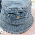 thumbnail image 6 of LNMQLPDBS Sun Hat for Baby Short Brim Trendy Denim Fisherman Hat with Pocket Toddler 2-3 Years Old Spring Autumn Outdoor Shade Hat Casual Foldable Summer Sunhat for Going Out ﻿, 6 of 7