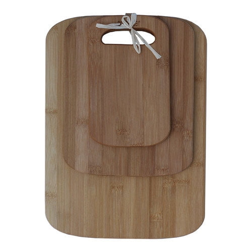Oceanstar 3 Pieces Eco-Friendly Traditional Bamboo Cutting Board Set in Brown
