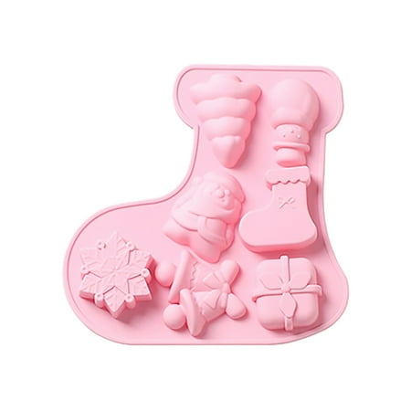 

Lystmrge Cake Carrier With Lid And Handle Christmas Chocolate Cake Molds Christmas Molds Silicone Non Stick Christmas Baking Molds For Chocolate Candy Cake Mould Pink