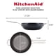 thumbnail image 2 of Sartén KitchenAid de inducción anodizada dura, antiadherente, 31 cm, 2 of 9