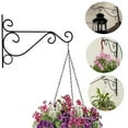 thumbnail image 1 of SPRING PARK Heavy Duty Metal Hanging Basket Brackets Garden Plant Hanger Hook Wall Decor, 1 of 6
