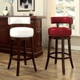 thumbnail image 4 of Furniture of America Jensen Swivel Bar Stools - Set of 2, 29", White, 4 of 5
