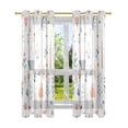 thumbnail image 7 of Yayeee Window Curtains Light Filtering 63"x42" Grommet Panel Pair Home Living Room Decor, Garden Pattern, 7 of 7