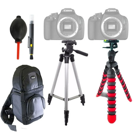 Image of Tall Tripod + Flexible Tripod + Lens Pen + Dust Blower and DSLR Backpack For All Canon Cameras