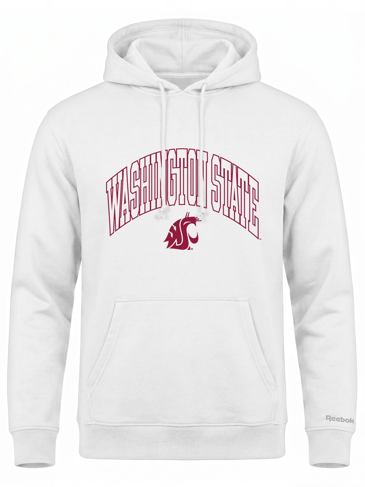 Washington State Cougars Reebok Mens White Hooded Sweatshirt