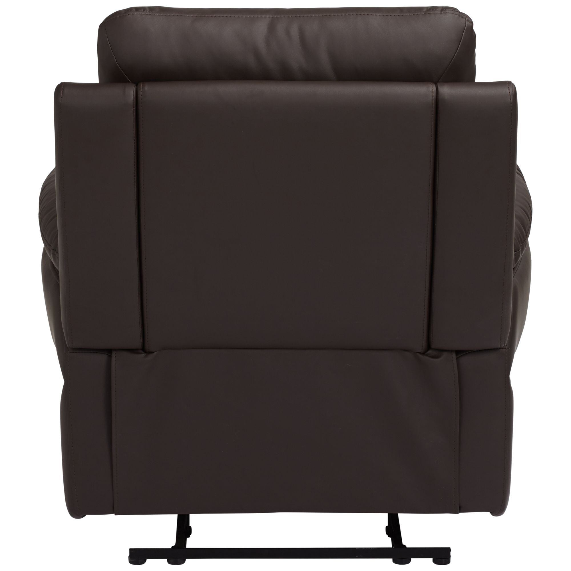 Elm Lane Newport Dark Brown Faux Leather Recliner Chair Modern