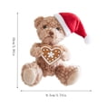 thumbnail image 3 of Christmas Teddy Bear Ornament Cute Plush Animal Hanging Decor Soft Fabric Tree Decoration for Holiday Party Home Gift, 3.35 In, 3 of 7